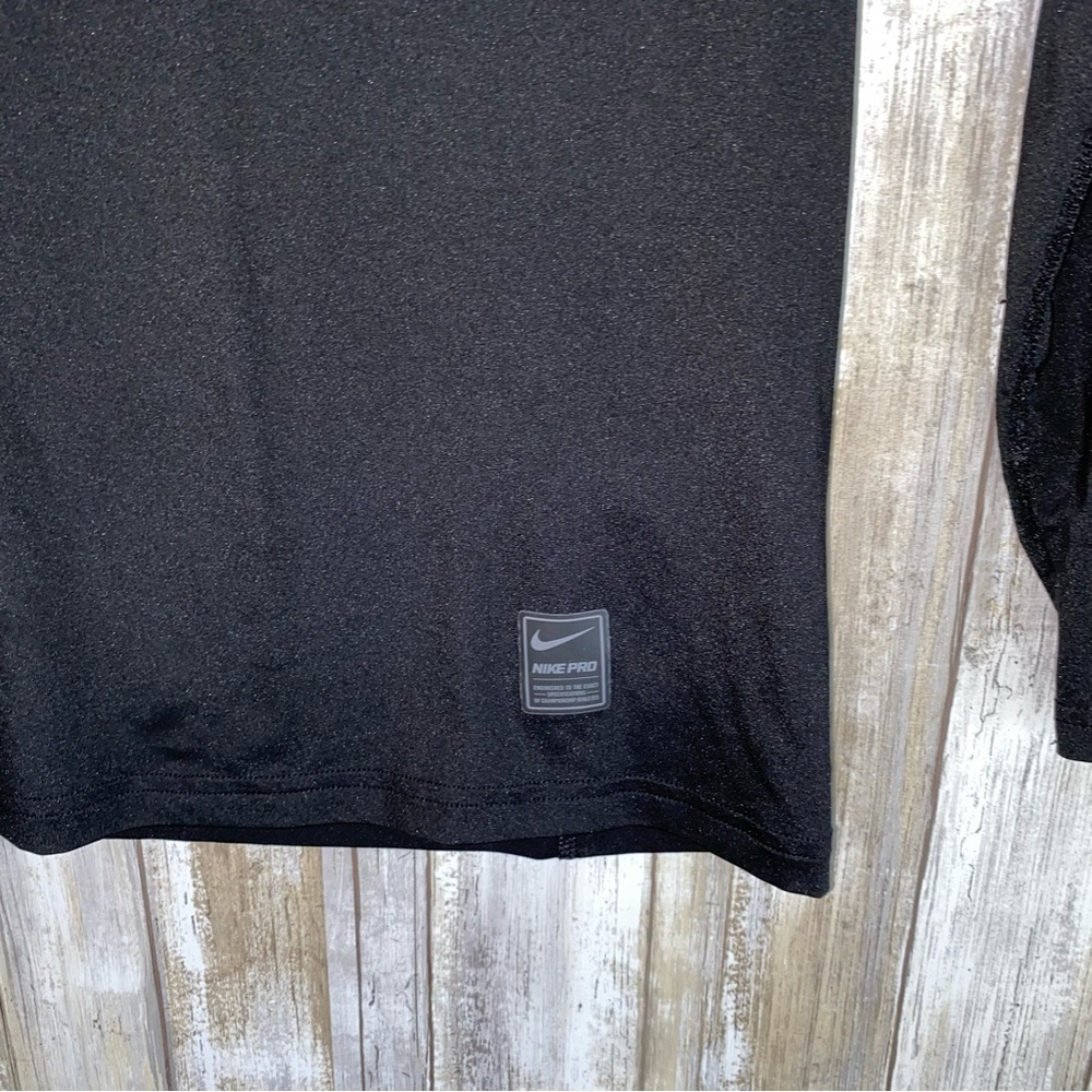 Nike Pro Kids Black Long Sleeve - Picture 2 of 5